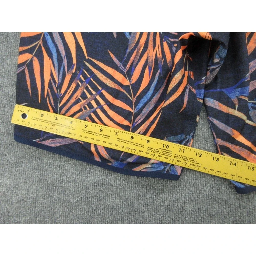 Old Navy Mens Board Shorts NWT Regular Navy Blue Tropical Palm Leaf Print 36